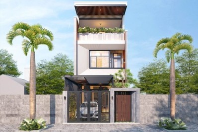 Cách phối màu sơn mặt tiền nhà phố,nhà ống đẹp